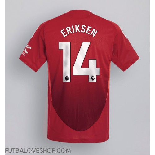 Dres Manchester United Christian Eriksen #14 Domáci 2024-25 Krátky Rukáv